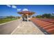 Large rooftop patio with unique architectural details and water views at 14234 River Beach Dr, Port Charlotte, FL 33953