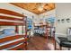 Bunk room with two sets of bunks and hardwood floors at 51 Palm Dr, Placida, FL 33946