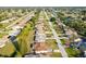 Wide aerial view of a residential neighborhood at 285 Mark Twain Ln, Rotonda West, FL 33947