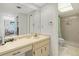 Bathroom with a vanity and shower stall at 235 Rotonda Blvd W # C203, Rotonda West, FL 33947