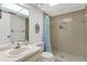 Clean bathroom with a shower and vanity at 235 Rotonda Blvd W # C203, Rotonda West, FL 33947