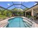 Relaxing pool with screened enclosure and sunny patio at 639 Boundary Blvd, Rotonda West, FL 33947