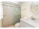 Bathroom with shower and single vanity at 7104 Palm Island Dr # Le38, Placida, FL 33946