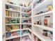 Well-stocked pantry with ample shelving for storage at 16147 Lankford Ct, Port Charlotte, FL 33981