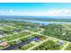 Wide aerial view of waterfront properties and canals at 15786 Staunton Cir, Port Charlotte, FL 33981