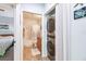 Convenient laundry room with stackable washer and dryer at 8409 Placida Rd # 308, Placida, FL 33946