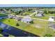 Aerial view showing homes and canal at 189 Bunker Rd, Rotonda West, FL 33947
