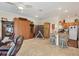 Open floor plan featuring a large living room with a kitchen and dining area at 200 Capstan Dr, Placida, FL 33946