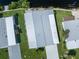 Aerial view of a single-story home with metal roof at 624 Blackburn Blvd, North Port, FL 34287