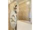 Shower with glass enclosure and dolphin design at 14143 Saul Ln, Port Charlotte, FL 33981