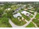 Property and canal views from an aerial perspective at 200 Capstan Dr, Placida, FL 33946