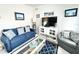 Living room with sofa, chairs, and TV at 208 Marlette Dr, North Port, FL 34287