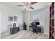 Bright office with built-in shelving and window view at 283 Long Meadow Ln, Rotonda West, FL 33947