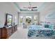 Serene main bedroom with plenty of natural light and a walk-in closet at 283 Long Meadow Ln, Rotonda West, FL 33947