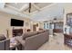 Open concept living room and kitchen with a view into the kitchen at 191 Brig W Cir, Placida, FL 33946