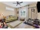 Home office or gym with a sofa, home gym equipment and large window at 191 Brig W Cir, Placida, FL 33946