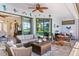 Relaxing covered patio with comfortable seating near the pool at 15964 Viscount Cir, Port Charlotte, FL 33981