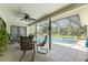 Outdoor patio overlooking a refreshing pool and spa at 7293 Spinnaker Blvd, Englewood, FL 34224