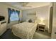 Well-lit bedroom with a queen-size bed and private access at 2573 Chynn Ave, North Port, FL 34286