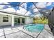 Relaxing pool area with a screened enclosure and patio at 204 Cougar Way, Rotonda West, FL 33947