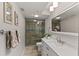 Modern bathroom with a glass-enclosed shower, stylish vanity, and elegant fixtures, providing a spa-like experience at 11000 Placida Rd # 2303, Placida, FL 33946