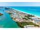 Aerial view of waterfront property near beach at 2375 N Beach Rd # 3B, Englewood, FL 34223