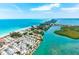 Aerial view of beachfront property with waterway at 2375 N Beach Rd # 3B, Englewood, FL 34223