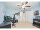 Bedroom featuring a gaming setup and built in shelving at 3288 Myrica St, North Port, FL 34286