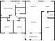 Simplified floor plan showing the layout of the house, including the primary bedroom and living room at 6367 Facet Ln, Port Charlotte, FL 33981