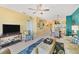 Open concept living area with a view into kitchen and dining area at 8413 Placida Rd # 407, Placida, FL 33946