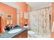 Bathroom with single vanity and shower/tub combination at 8413 Placida Rd # 407, Placida, FL 33946