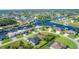 Aerial view of upscale waterfront homes and community at 15715 Viscount Cir, Port Charlotte, FL 33981