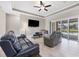Relaxing living room with sliding doors leading to pool area at 249 Rotonda Cir, Rotonda West, FL 33947
