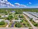 Neighborhood aerial view, surrounded by beautiful landscaping with mature trees, featuring a long driveway at 797 Michigan Ave, Englewood, FL 34223