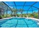 Inviting screened pool with tranquil water and lush landscaping at 3359 Osprey Ln, Port Charlotte, FL 33953
