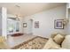 Spacious entryway with tile flooring, double doors, and decorative rug at 15507 Aqua Cir, Port Charlotte, FL 33981