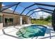 Screened pool with a large patio area at 15507 Aqua Cir, Port Charlotte, FL 33981