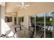 Outdoor patio with seating area and pool view at 15507 Aqua Cir, Port Charlotte, FL 33981