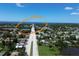 Aerial view of residential neighborhood near the water at 317 E Green St, Englewood, FL 34223