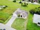 Aerial view showcasing a house with a large yard at 324 Santurce Ave, North Port, FL 34287