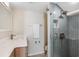 Small bathroom with a single vanity and a walk-in shower at 22 Seawatch Dr, Boca Grande, FL 33921