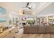 Open concept living area with hardwood floors, high ceilings and ocean views at 22 Seawatch Dr, Boca Grande, FL 33921