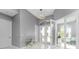 Spacious entryway with modern chandelier and office at 14344 Amestoy Ave, Port Charlotte, FL 33981