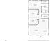 Three-bedroom, two-bathroom floor plan with open living area at 4199 Hollis Ave, Port Charlotte, FL 33953
