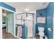 Clean bathroom with a walk-in shower and updated fixtures at 2555 Dixon Ter, Port Charlotte, FL 33981