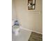 Simple bathroom with toilet and vanity at 240 White Marsh Ln, Rotonda West, FL 33947