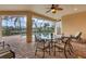 Screened patio with pool access and outdoor seating at 2517 Rio Grande Dr, Punta Gorda, FL 33950