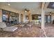 Outdoor patio with seating area, glass table, and pool view at 2517 Rio Grande Dr, Punta Gorda, FL 33950
