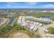 Aerial view of a home community showcasing the property's location and surrounding landscape at 1337 Sorrell Way, North Port, FL 34289