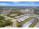 Aerial view of a home community showcasing the property's location and surrounding landscape at 1337 Sorrell Way, North Port, FL 34289